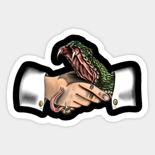 Color snake handshake Sticker